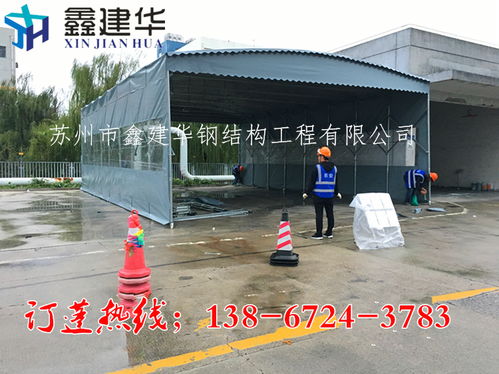 【大量批发推拉式雨篷厂家-移动伸缩遮阳工地施工蓬图片】- 