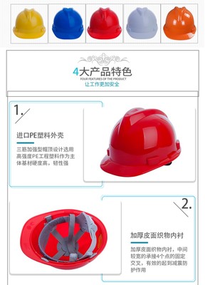 林盾(LINDUN)安全帽工地建筑工人工程工厂劳保安全头盔夏季透气遮阳定制印字男 橙色