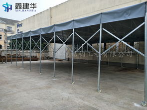 绍兴市定做钢结构雨棚 轮式仓库蓬 柯桥区推拉雨篷搭建
