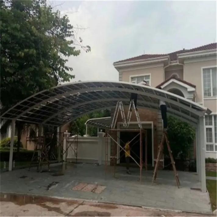 清远耐力板遮阳棚工程 #连州阳台雨棚 #广东阳光板雨棚定做