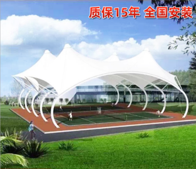 膜结构遮阳工程 从停车棚到校园看台的多功能应用